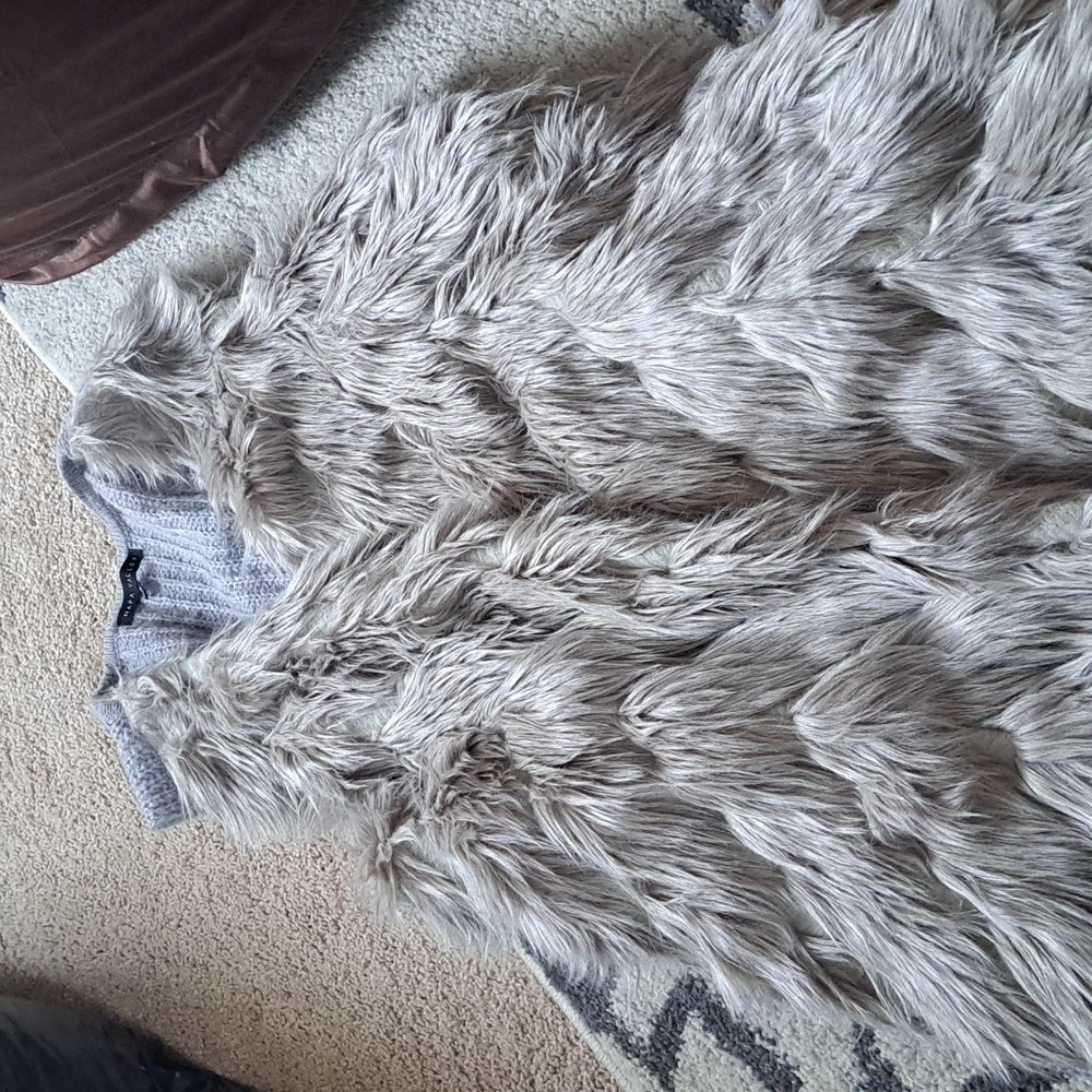Napa Valley faux fur vest